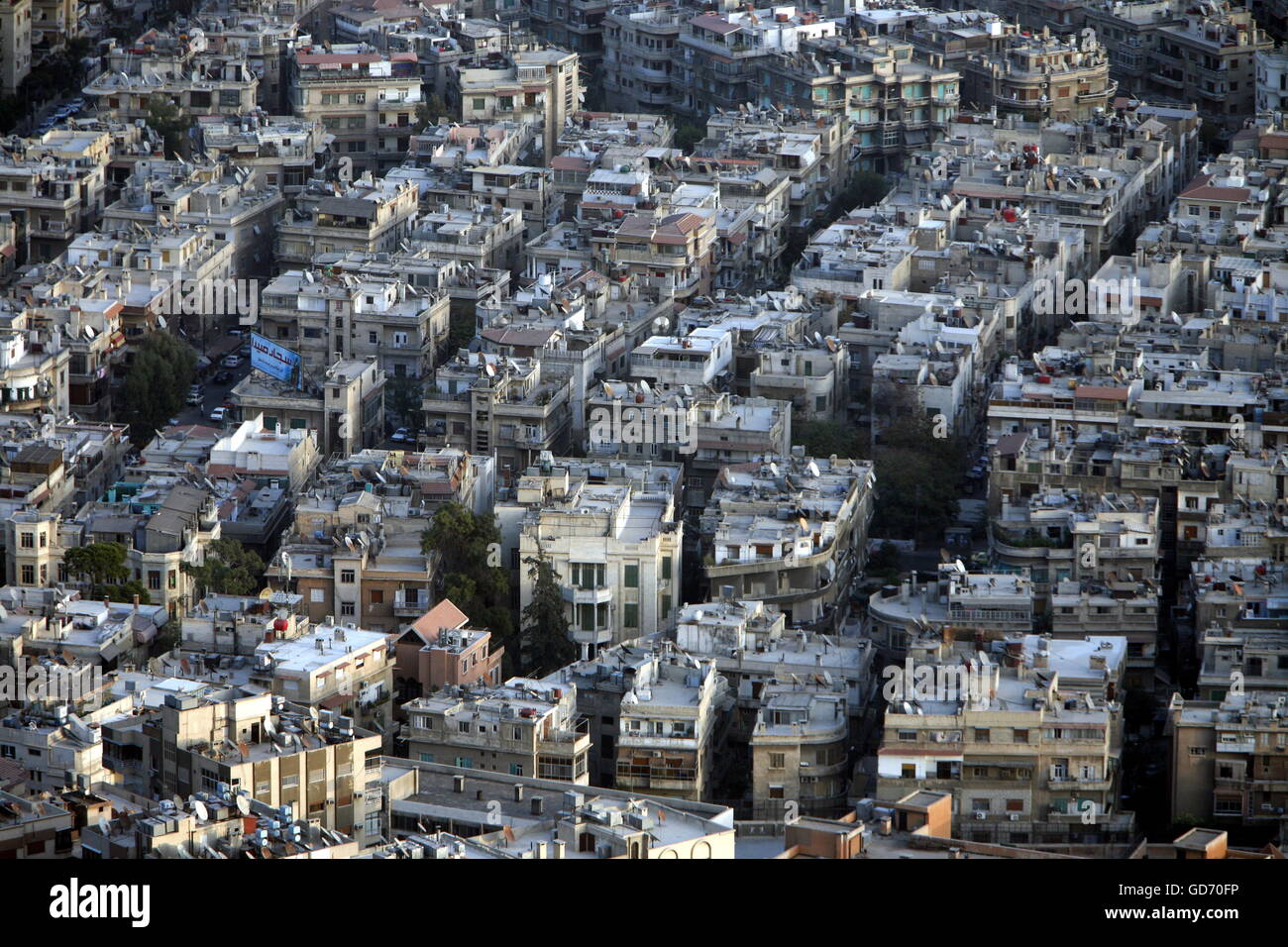 Le centre-ville de Damaskus avant la guerre en Syrie au Moyen-Orient Banque D'Images