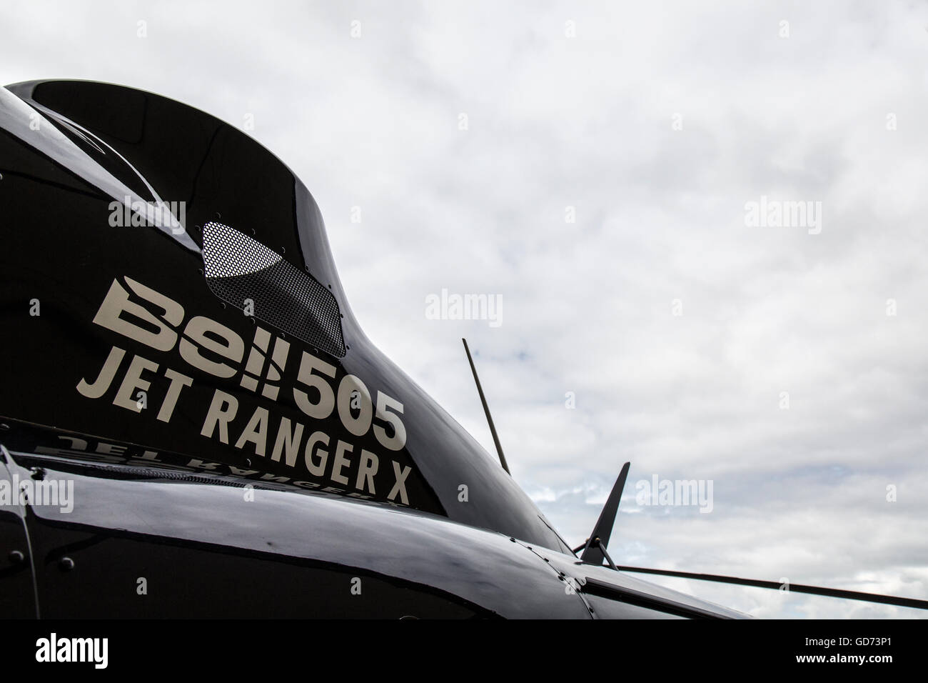 Détails d'un Bell 505 Jet Ranger X hélicoptère. Banque D'Images