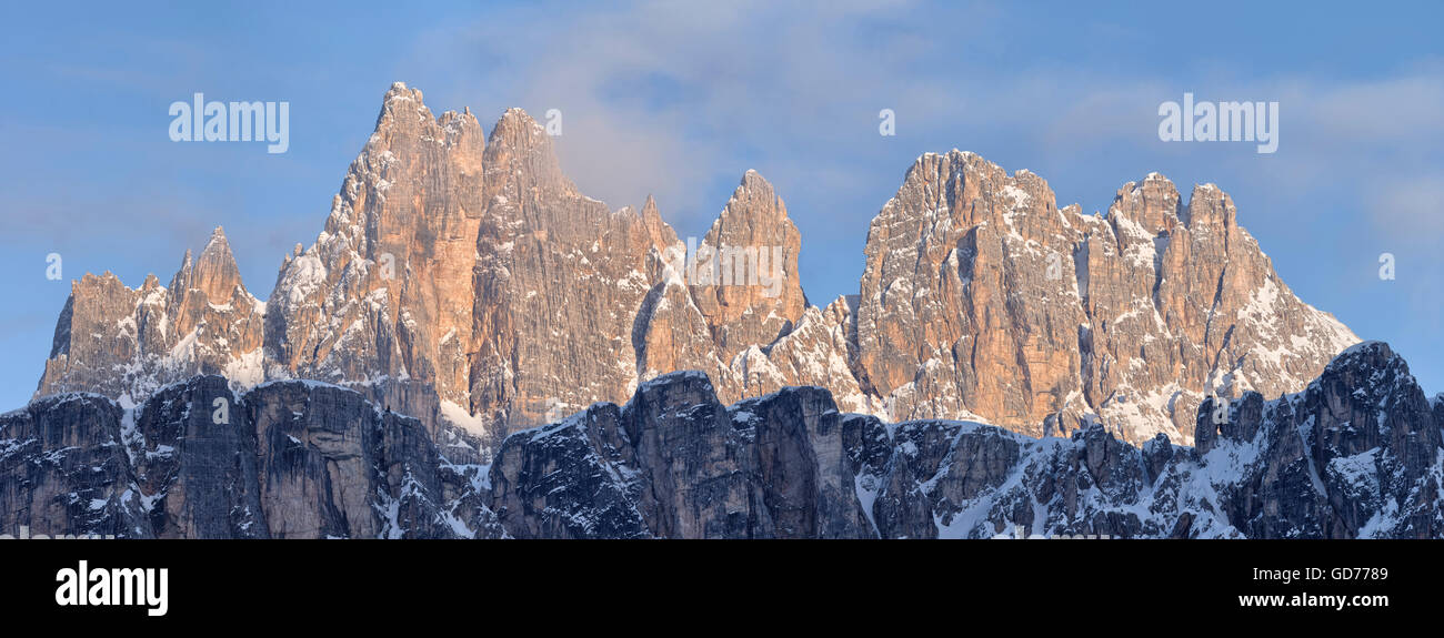 Fin d'après-midi sur le Passo di Giau, Dolomites Banque D'Images