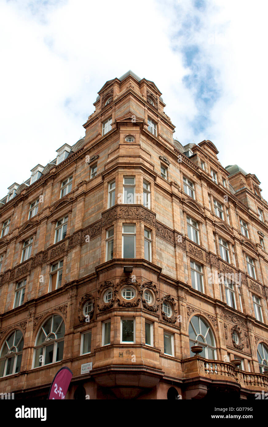 Leicester Place London Palace angle Banque D'Images