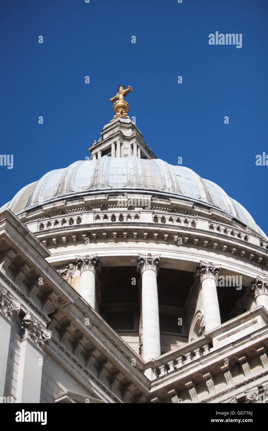 St Pauls Dome à Londres - Détails. Banque D'Images