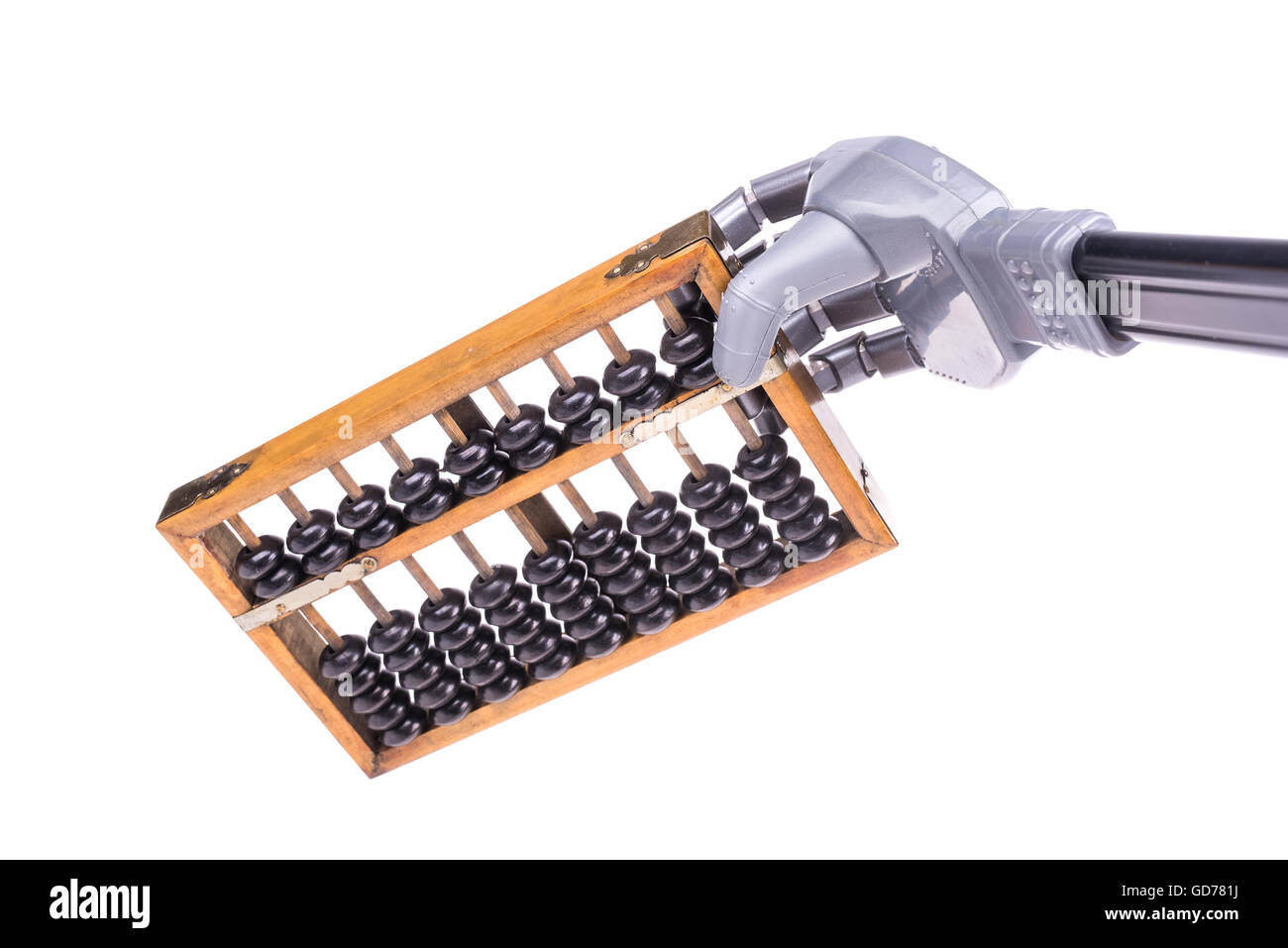 Robot artificiel part avec abacus Banque D'Images Robot artificiel part avec abacus Banque D'Images