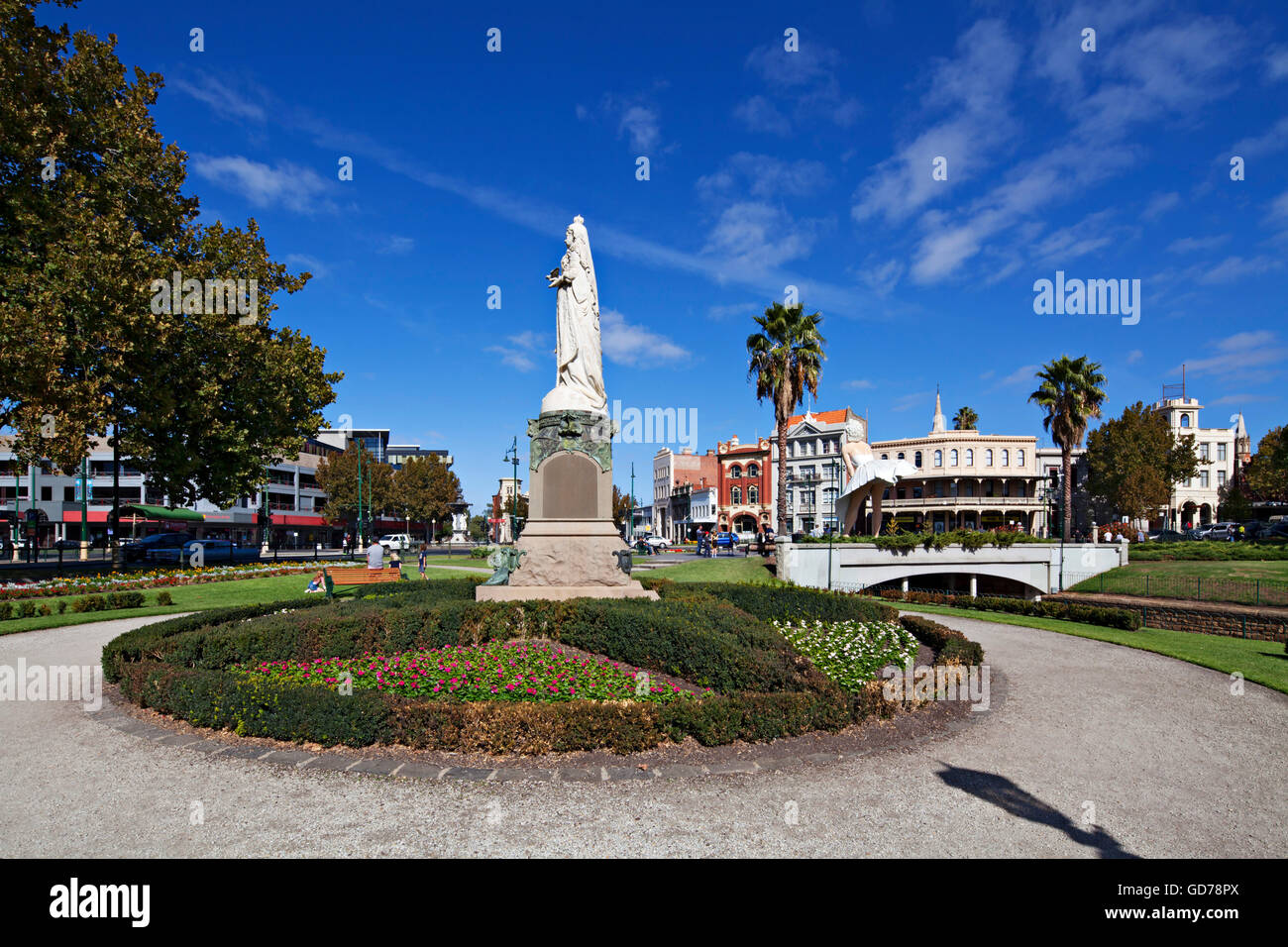 Monument de la reine Victoria dans la ville de Ballarat Victoria en Australie. Banque D'Images