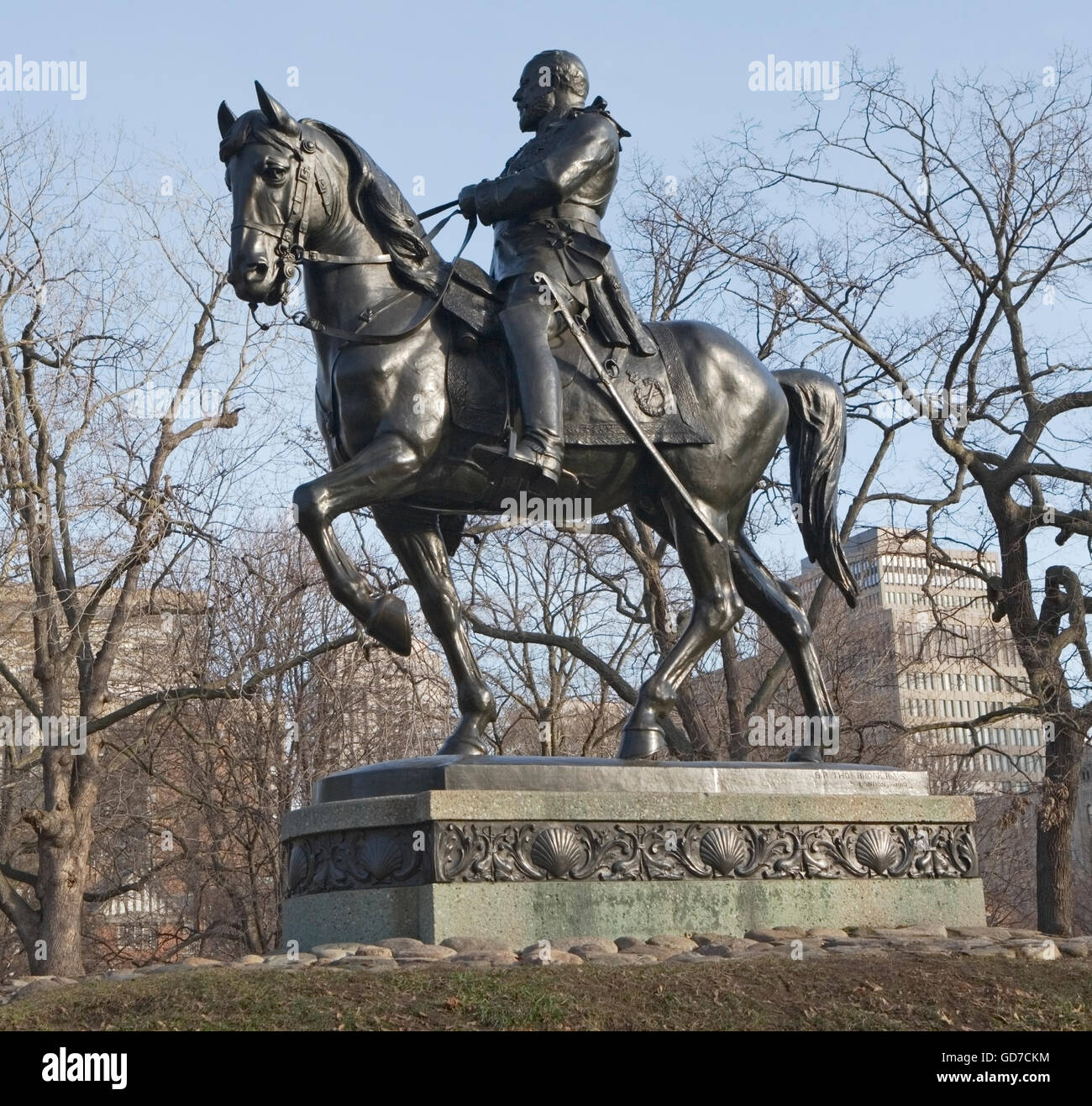 Le centreville de Toronto Canada Queen's Park statue du roi Édouard