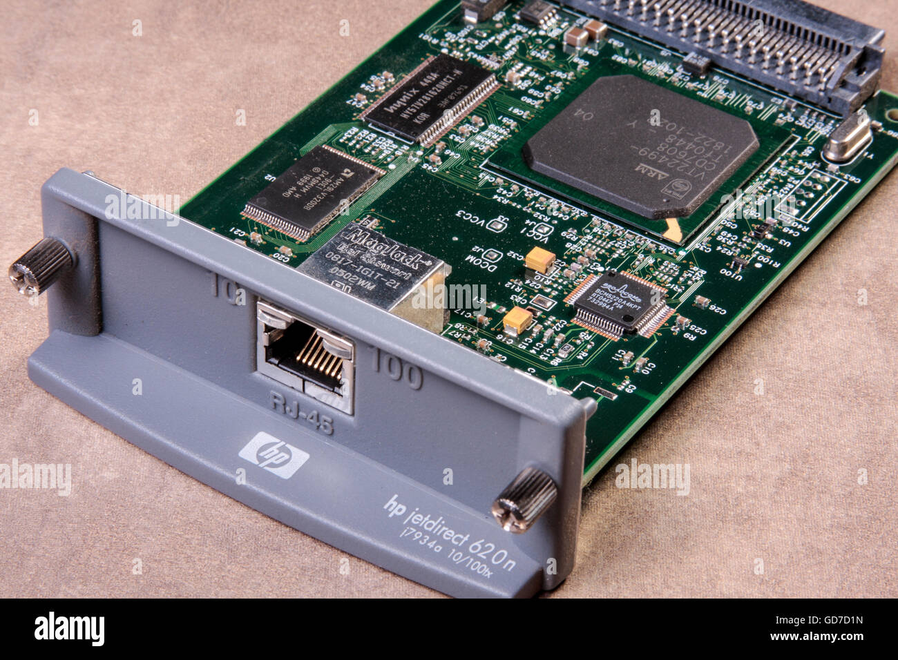 Carte HP JetDirect 620n Banque D'Images