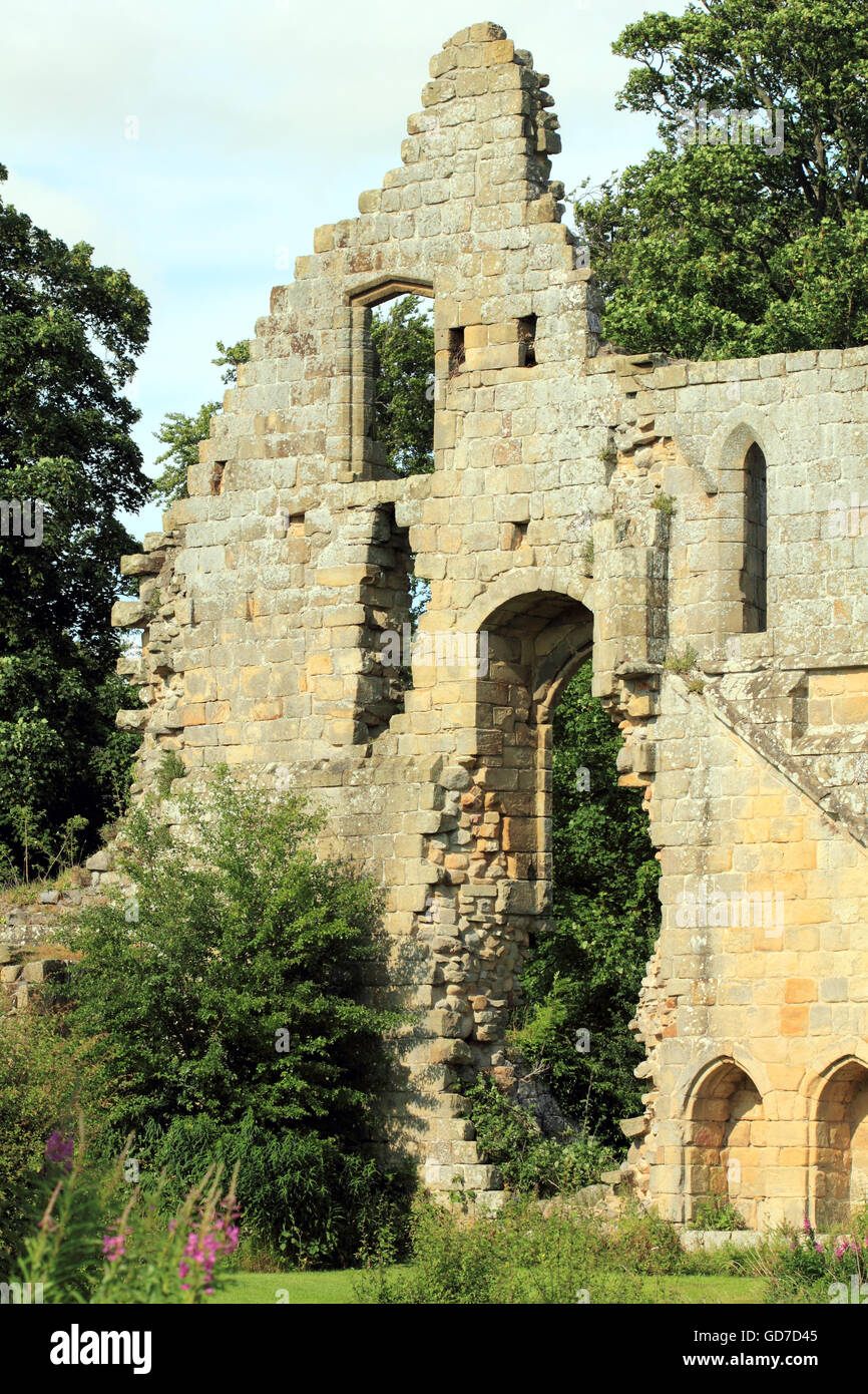 L'Abbaye de Jervaulx monastère cistercien dans le Yorkshire Dales Banque D'Images
