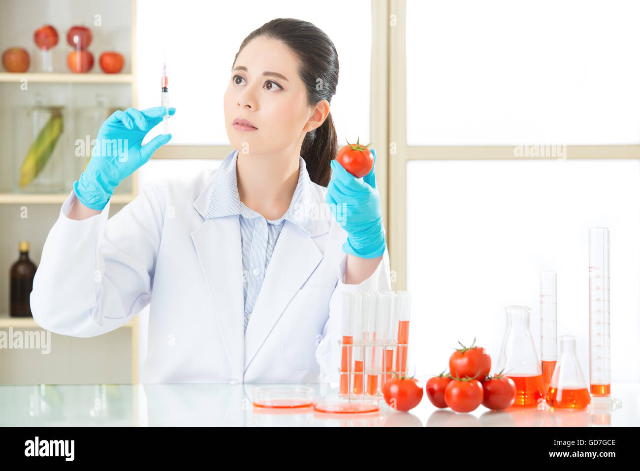 Avez-vous le courage de tenter la modification génétique de la nourriture pour votre style de vie Banque D'Images