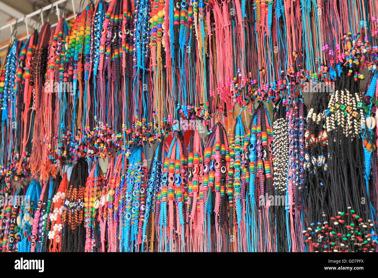 Belle missanga vendus au Marché du week-end à Bangkok en Thaïlande. Banque D'Images