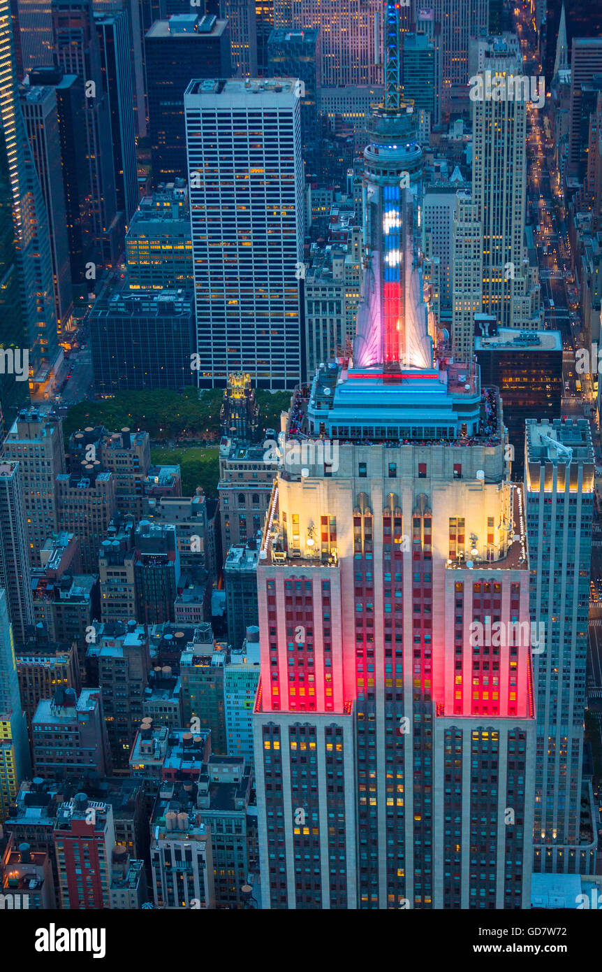 L'Empire State Building est à 102 étages de gratte-ciel Art Déco de New York, United States Banque D'Images