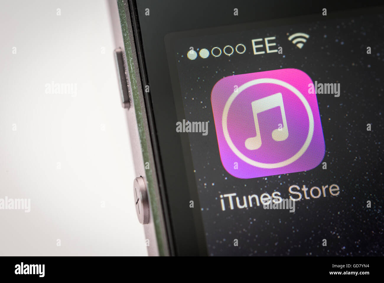 Apple iTunes Store App sur un iPhone smart phone Banque D'Images
