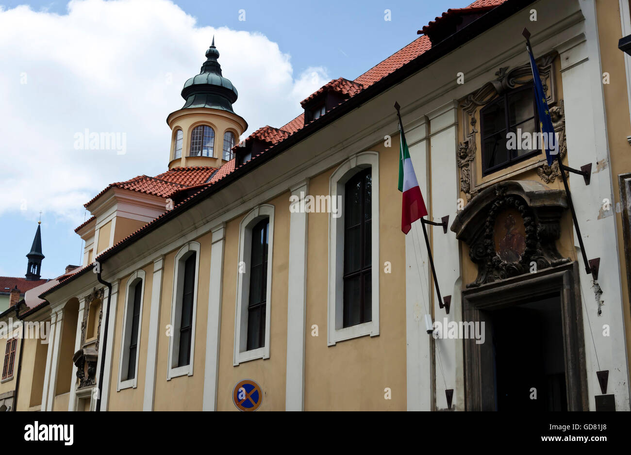 L'Institut culturel italien dans le centre de Prague (Praha) en République tchèque. Banque D'Images