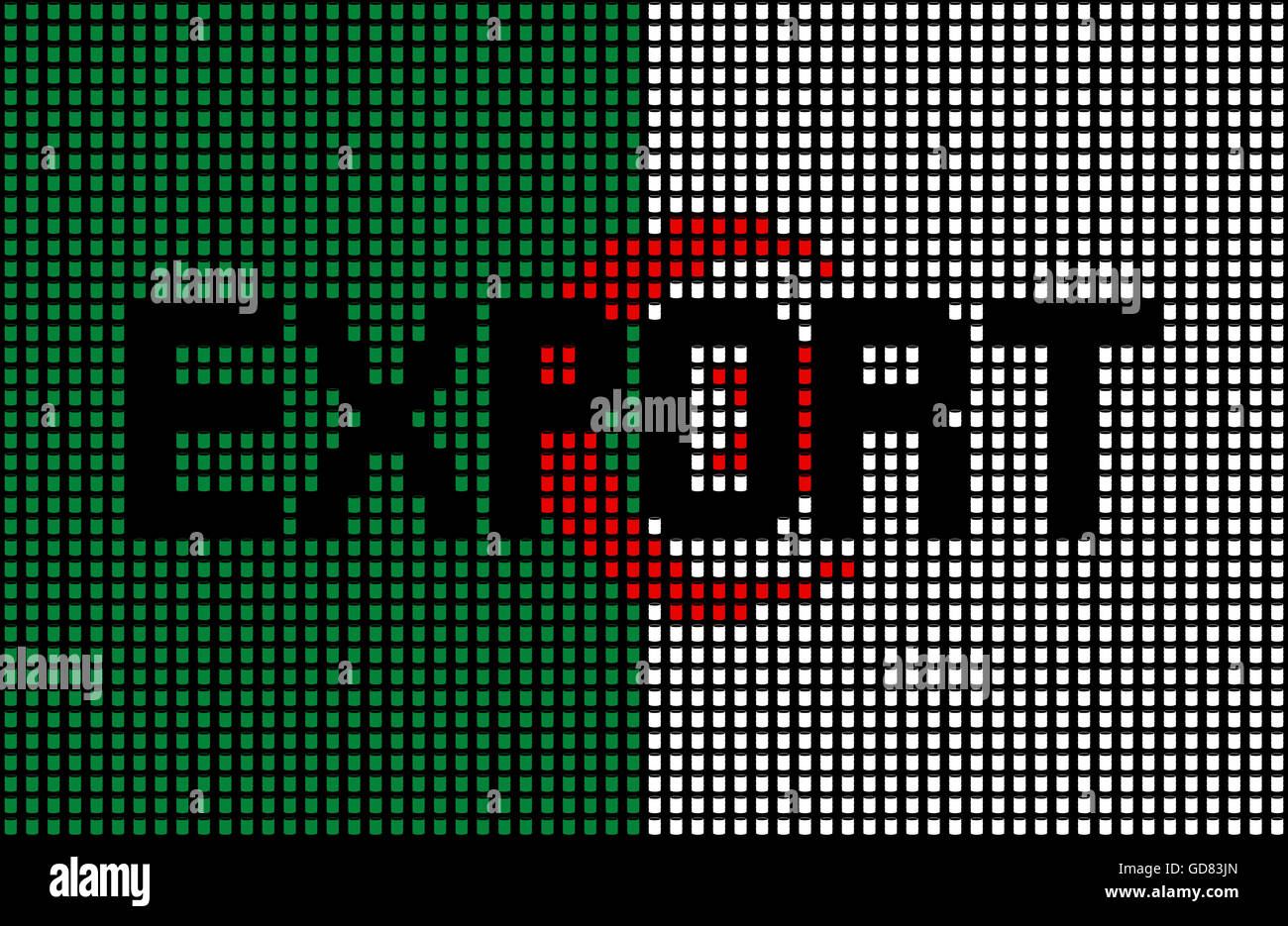 Exporter le texte plus de drapeau algérien barils illustration Banque D'Images