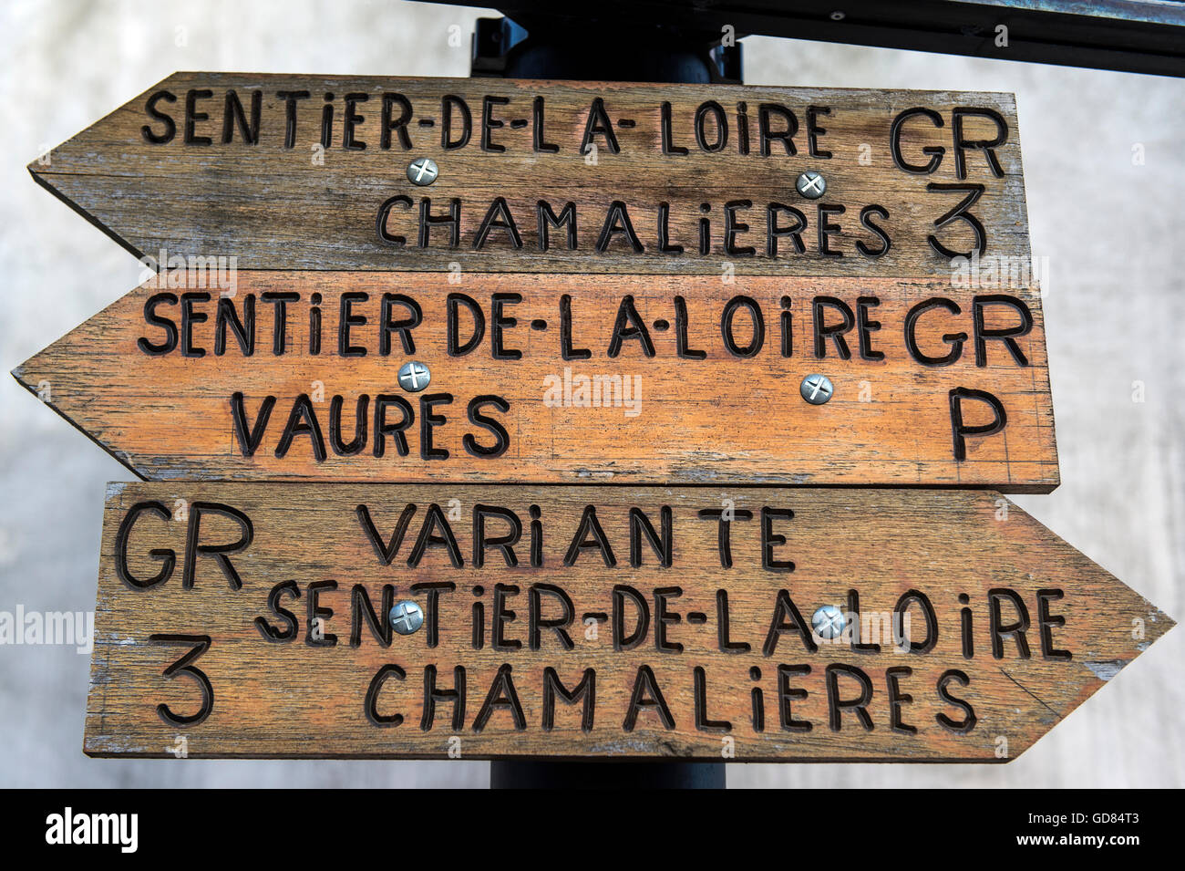 Europe, France, Loire Valley, signes Banque D'Images