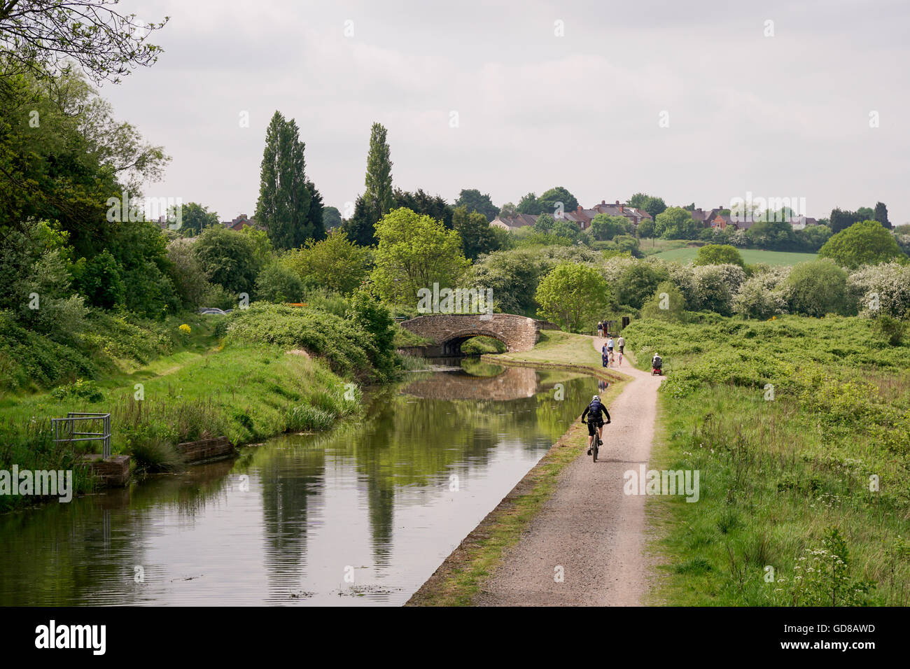 Canal Staveley l près de Chesterfield Derbyshire, Angleterre Banque D'Images