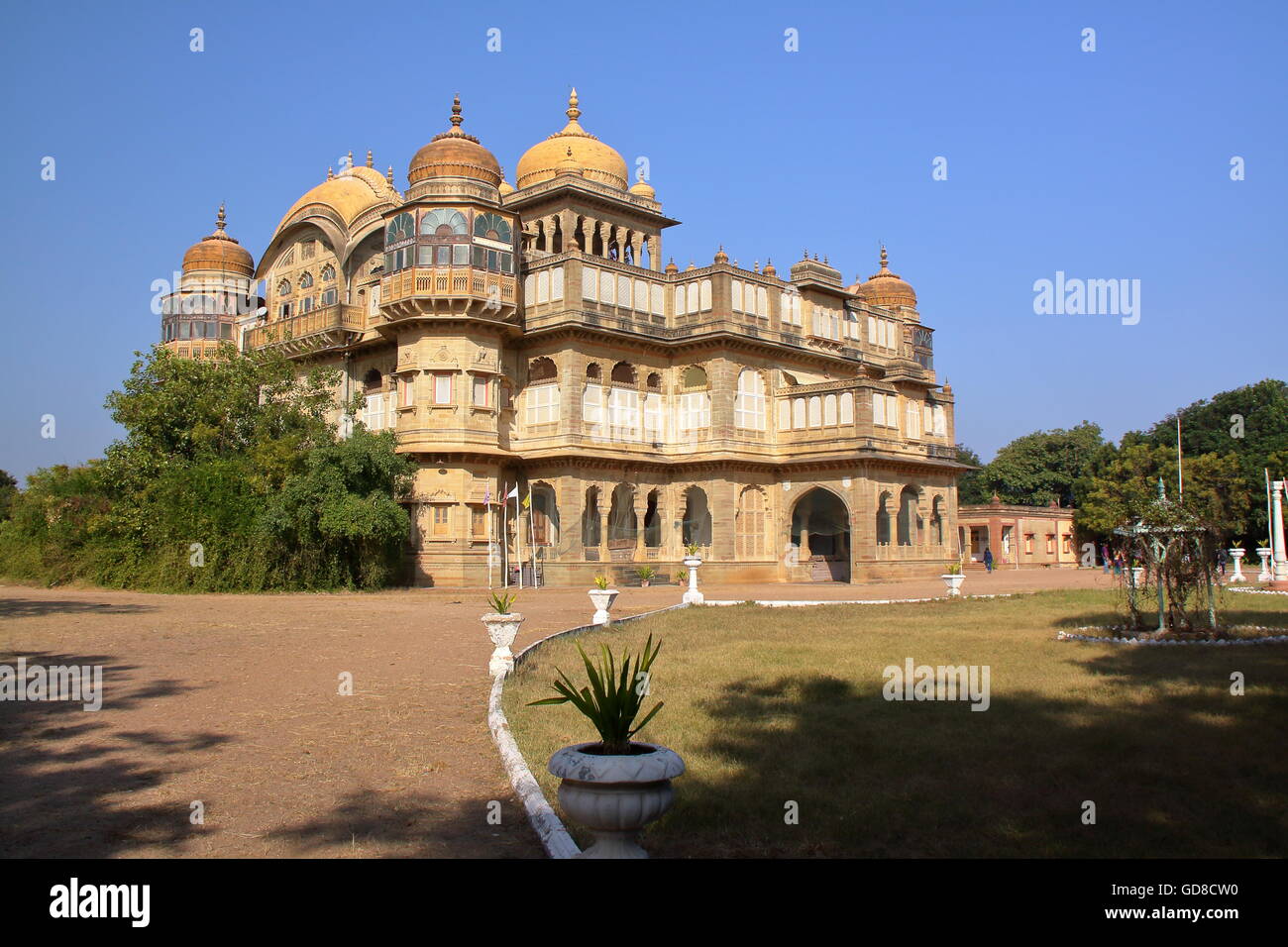 MANDVI, Gujarat, Inde - le 21 décembre 2013 : Vijay Vilas Palace Banque D'Images