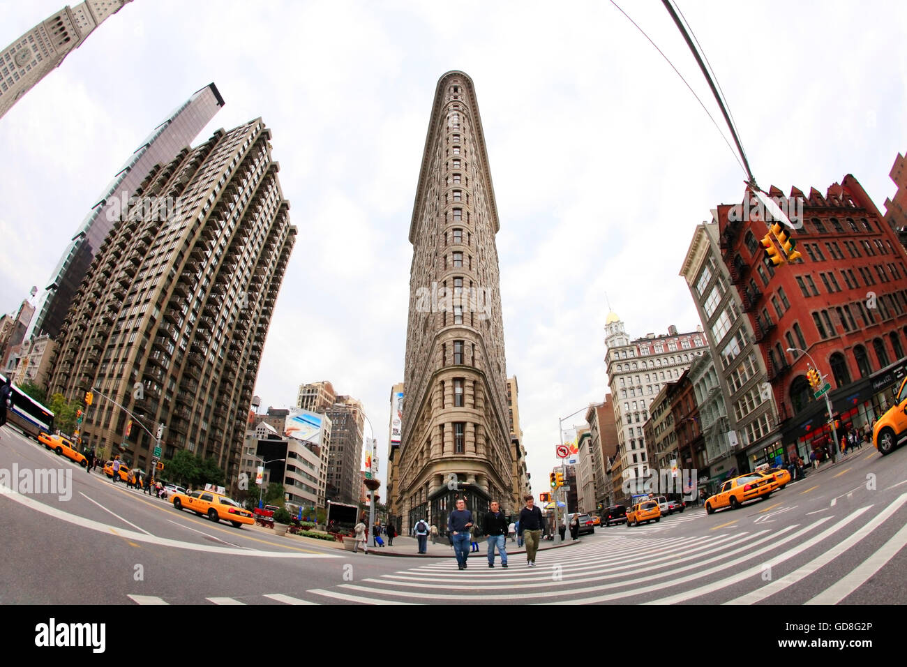 Flat Iron building facade, considéré comme l'un des premiers gratte-ciel jamais construit à New York Banque D'Images