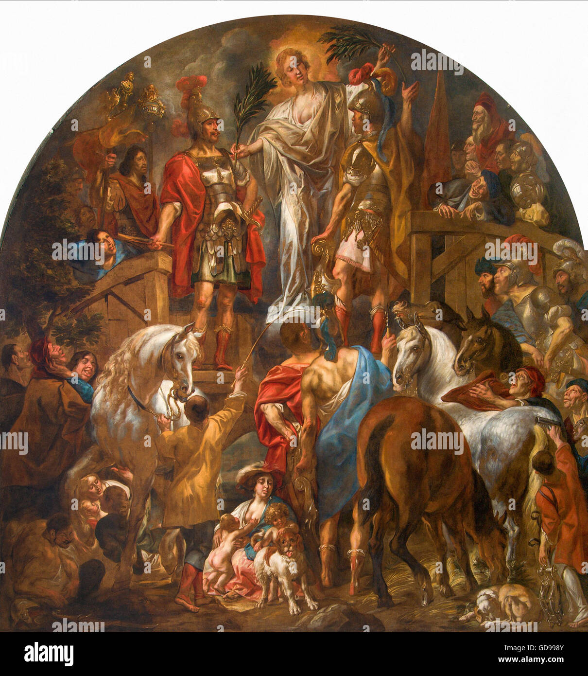 Jacob Jordaens l'aîné - La paix entre les Romains et les Bataves Banque D'Images