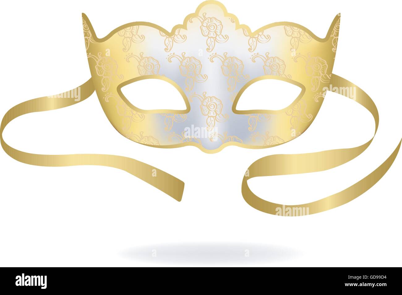Masque de carnaval vénitien. Illustration de Vecteur