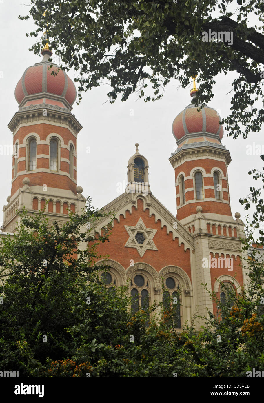 Velka Grande Synagogue (Synagoga) dans la région de Plzen, République Tchèque Banque D'Images