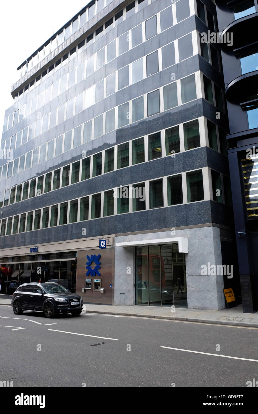London United Kingdom. Un bureau de vente au détail pour la Royal Bank of Scotland plc, couramment abrégé en RBS Banque D'Images
