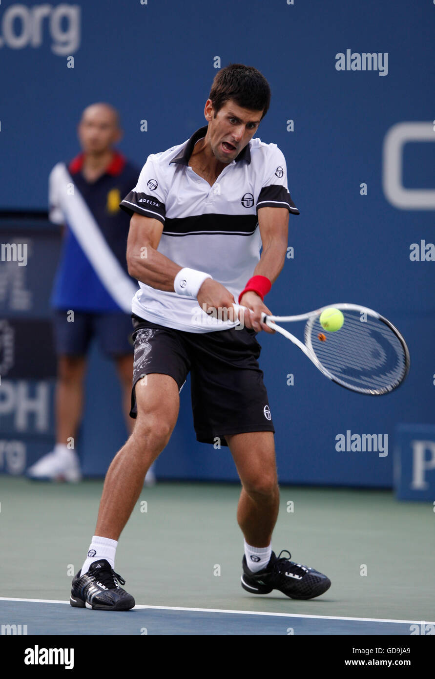 Novak Djokovic, SRB, 2010 U.S. Open, tournoi du Grand Chelem de tennis de l'ITF, l'USTA Billie Jean King National Tennis Center Banque D'Images