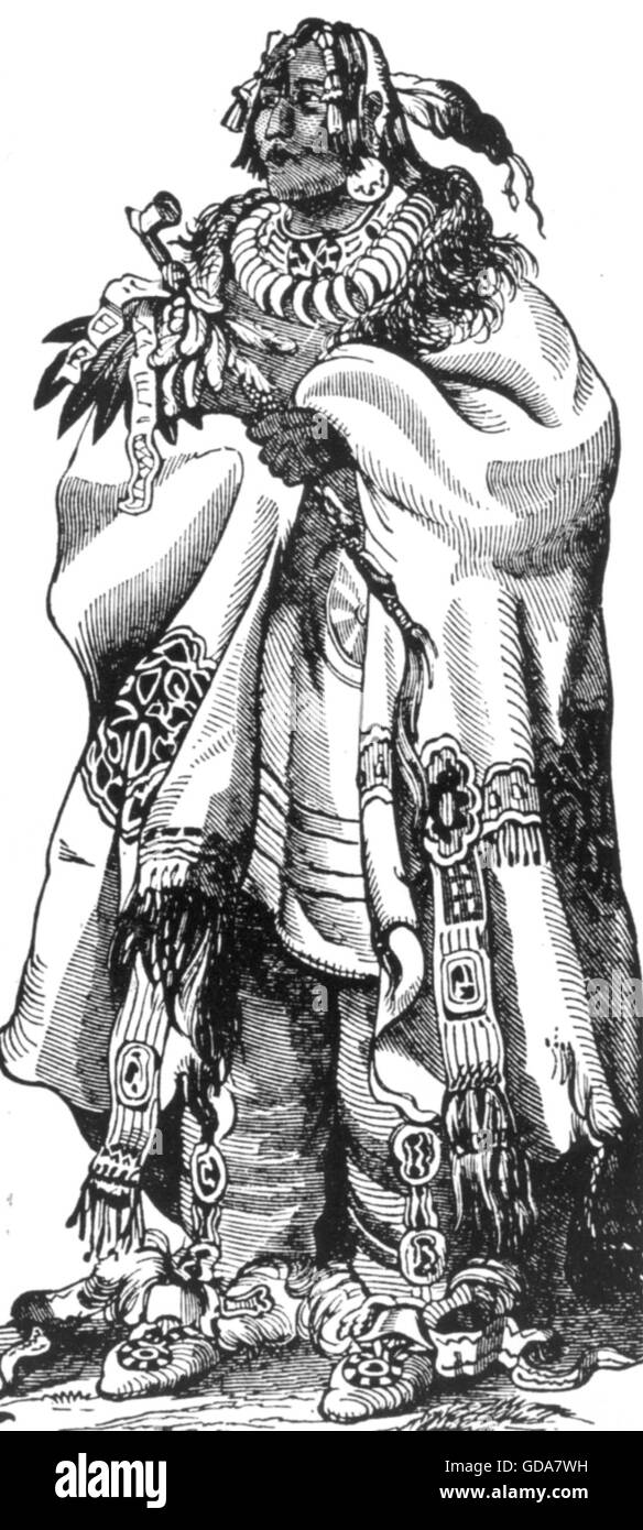 TENSKWATAWA (1775-1836) Native American Shawnee chef religieux et frère jumeau de Tecumseh Banque D'Images