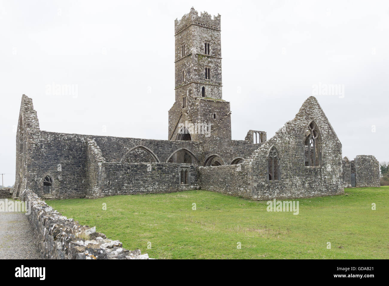 L'Irlande, Offaly, Clonmacnoise, Clonmacnoise, Clonmacnoise est un monastère unique ruine en comté d'Offaly, sur la rivière Shannon Banque D'Images