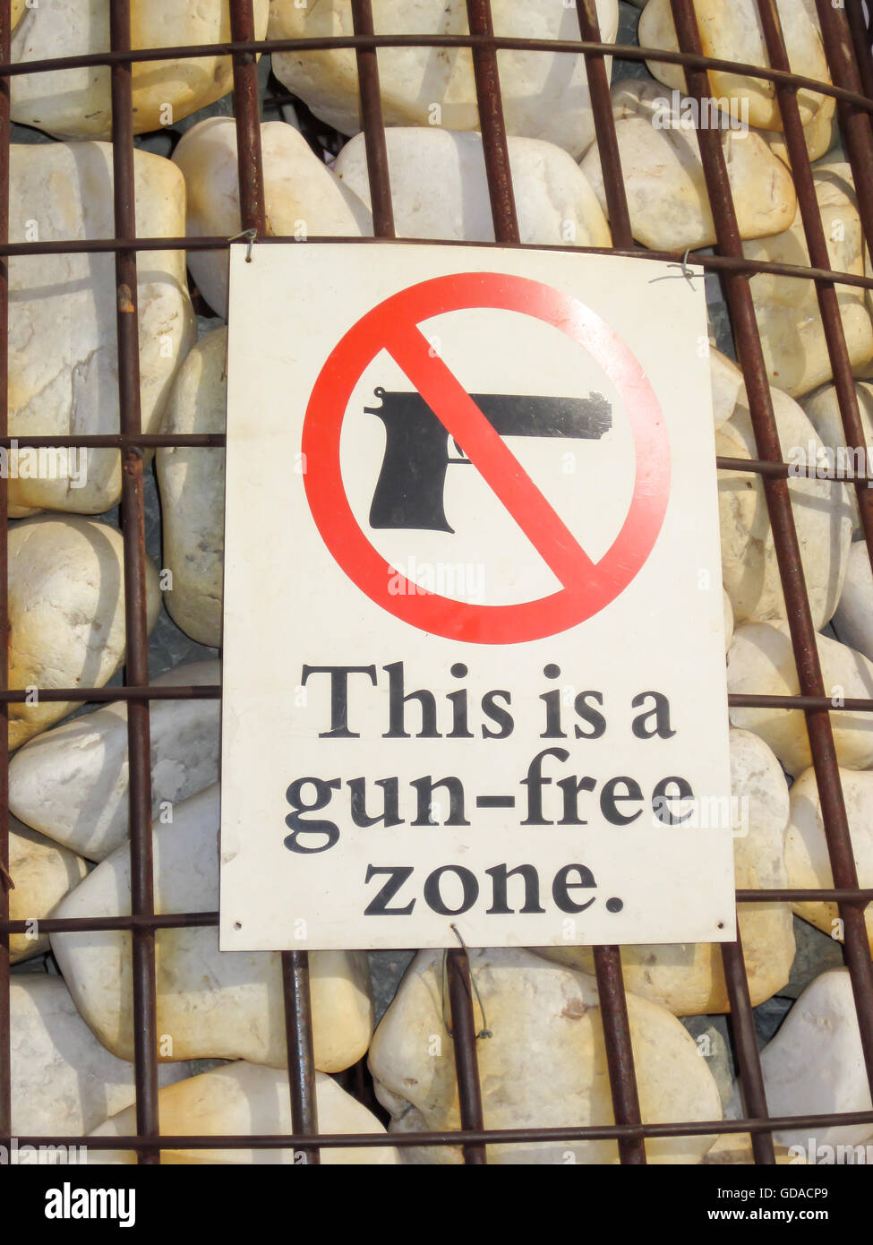 L'Afrique du Sud, Gauteng, Soweto, exempte d'référence, 'c'est une zone libre d'armes à feu." Banque D'Images