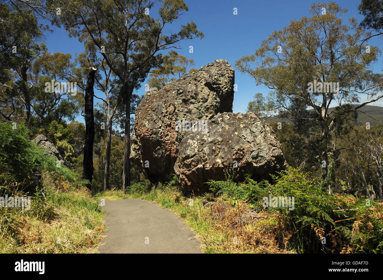 L'Australie, Victoria. Un endroit appelé 'Hanging Rock' Banque D'Images