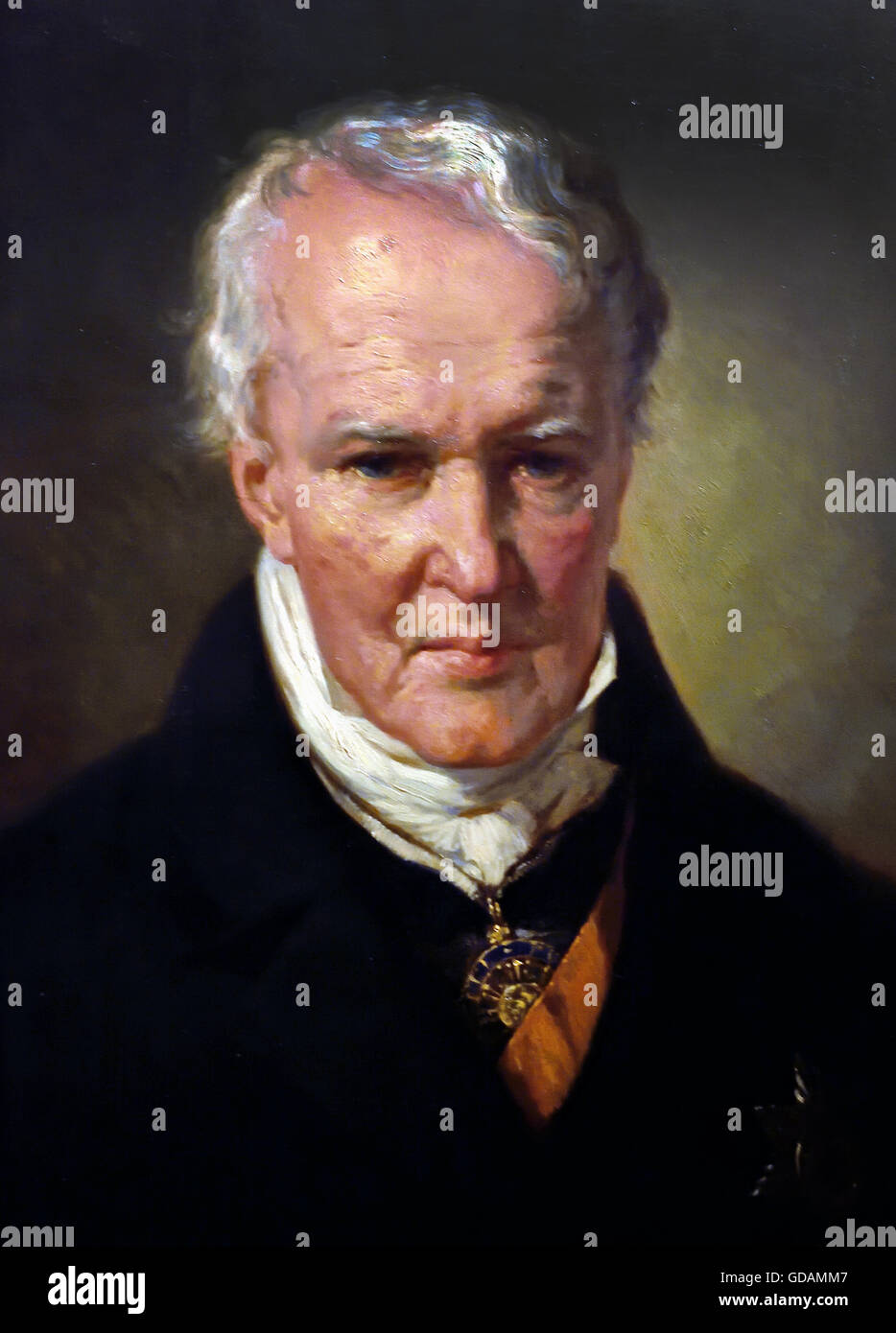 Alexander von Humboldt (1769-1859) : peintre Anton Friedrich Julius Schrader, 1858 Allemagne Berlin Banque D'Images