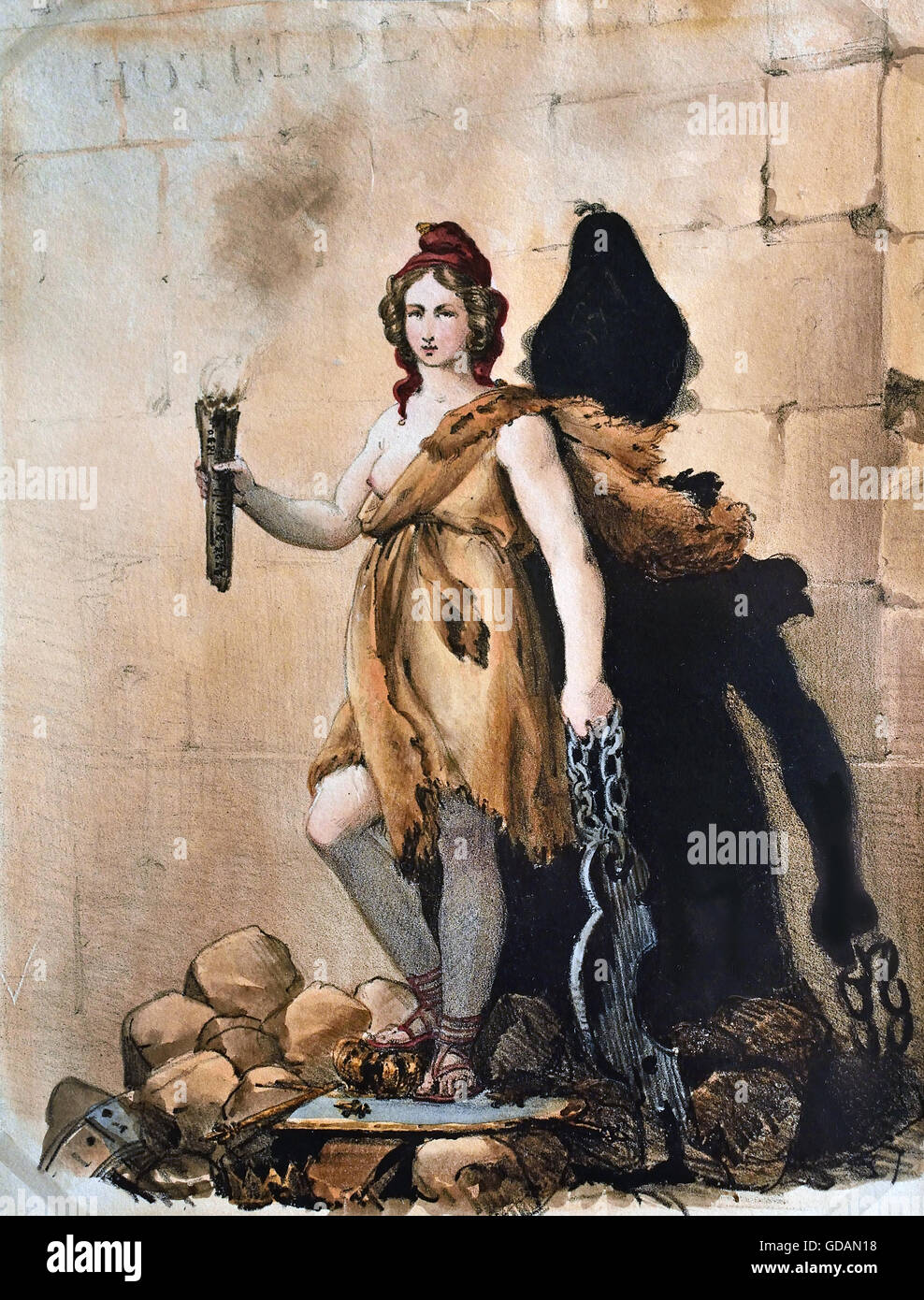 Révolution de Juillet du 27 au 29 juillet 1830 à Paris France Banque D'Images