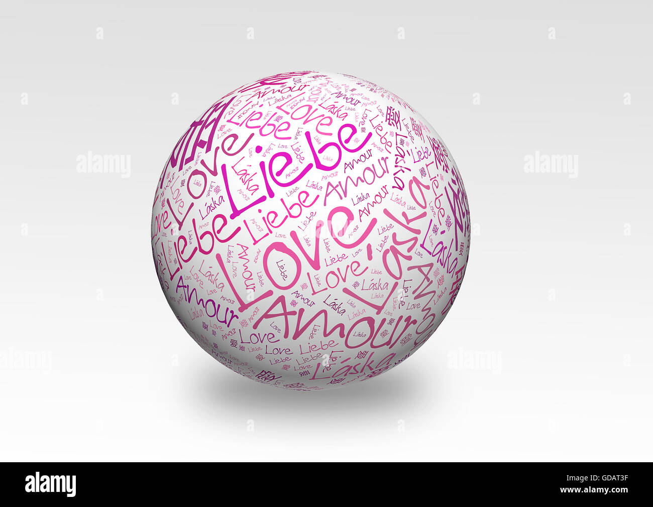 Concept d'amour nuage de mots dans plusieurs langues du monde Banque D'Images