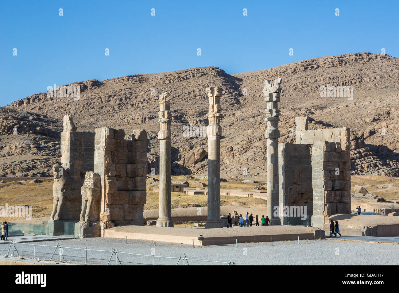 L'Iran Persepolis,Ville,Xerxès Gateway Banque D'Images
