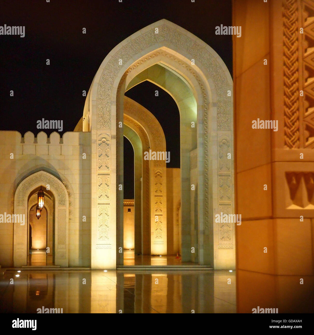Grande Mosquée de Muscat, Oman Banque D'Images