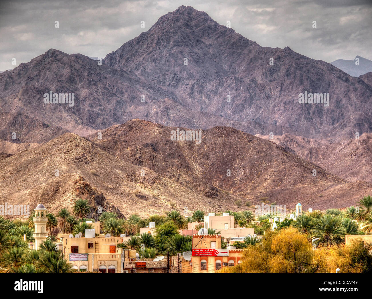 Village de Montagne Ibra,Oman Banque D'Images