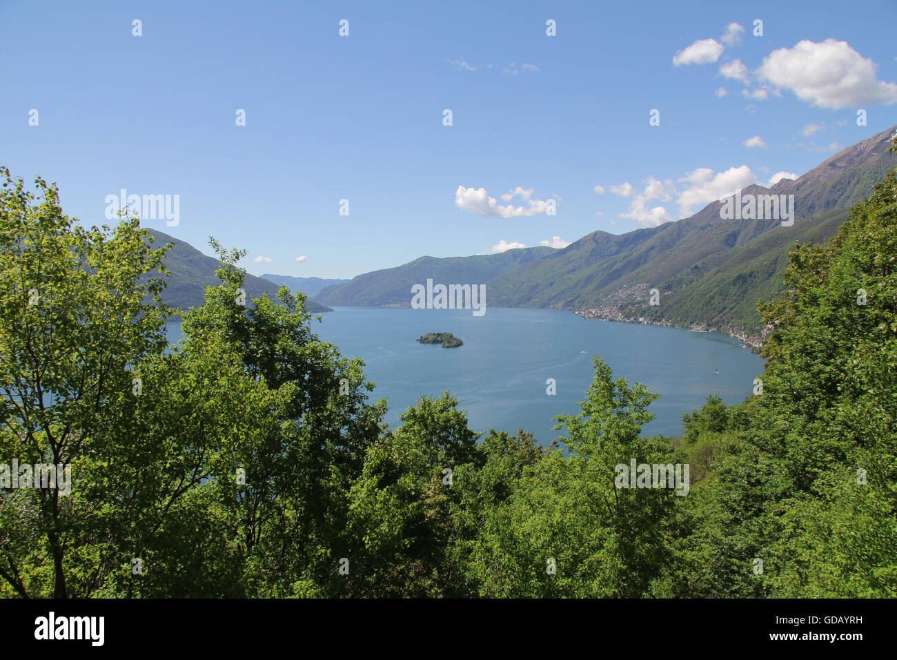 La Suisse,europe,Tessin,Ronco Sopra,bois,Lago Maggiore,voir,Brissago,îles, Banque D'Images