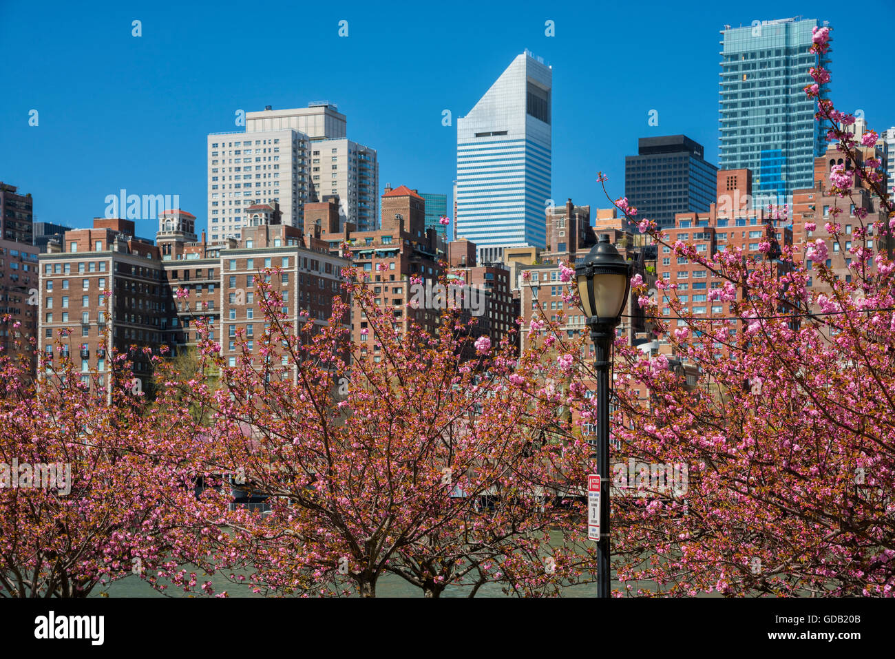 USA,Côte Est, New York, Midtown East River, Roosevelt Island,vue de Midtown New York Banque D'Images