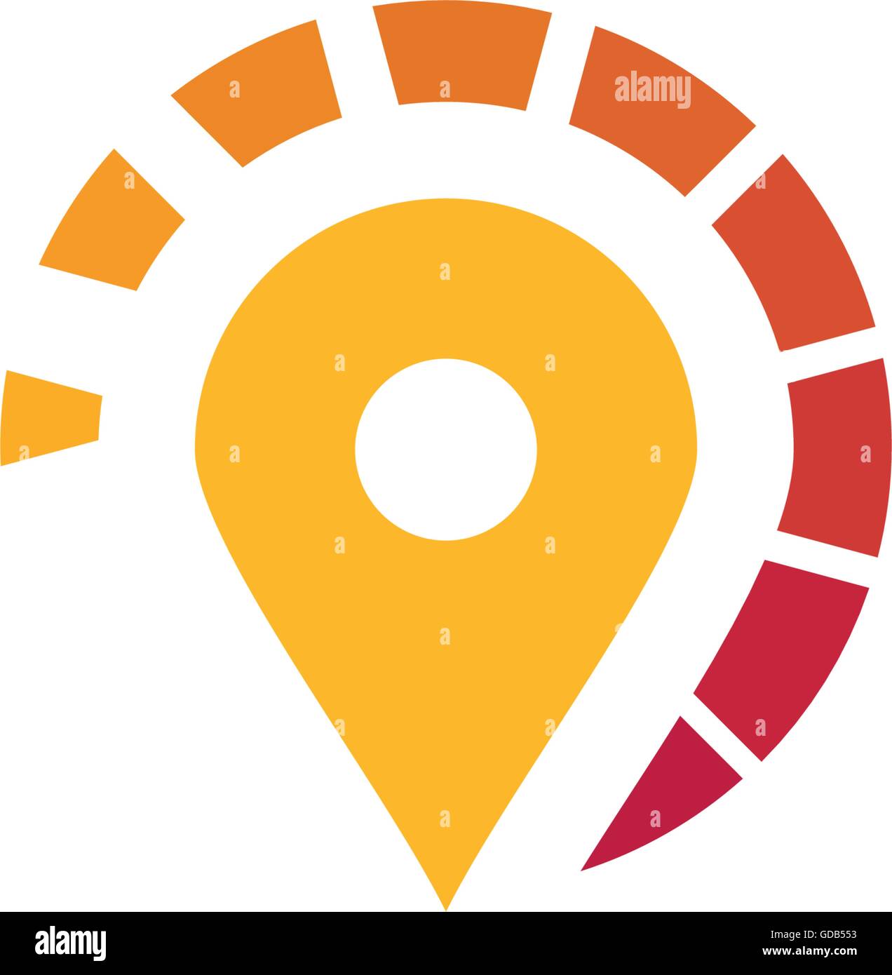 Logo de l'emplacement. Logo de navigation. Logo Navigator. Site logo. Logo de la marque. Logo de désignation. Logo d'arrêt. Marquage logo. Logo du pointeur. Logo Point. À partir d'un logo. Logo Orange. Logo rouge. Logo abstrait. Illustration de Vecteur