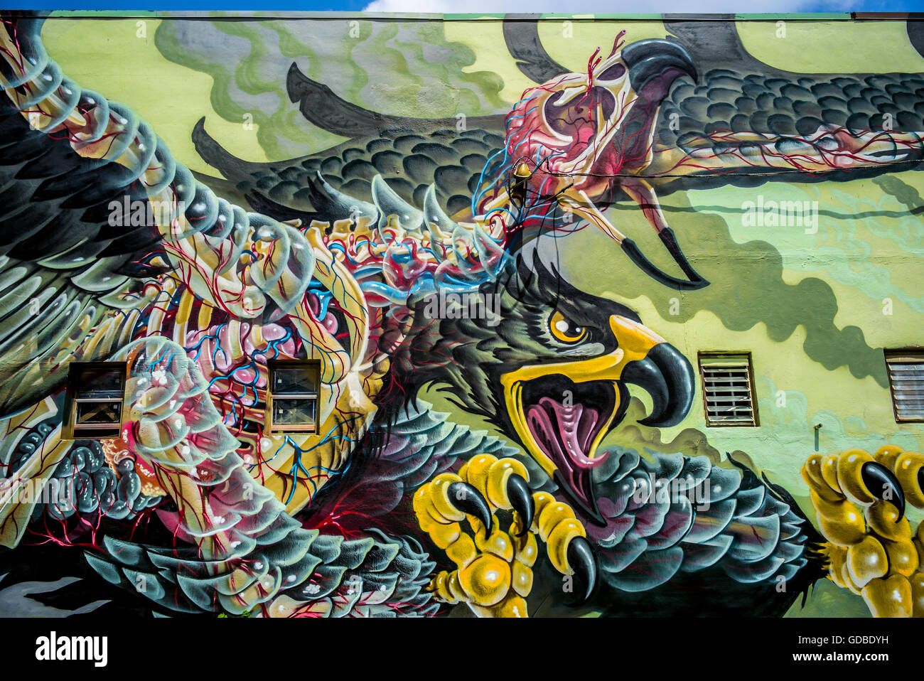 Des graffitis. Wynwood Art District. Miami. La Floride. USA Banque D'Images