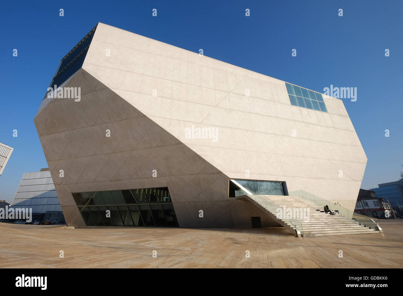Casa da Música, Salle de Concert. Avenida da Boavista. L'architecte Rem Koolhaas. Porto. Le Portugal. Banque D'Images
