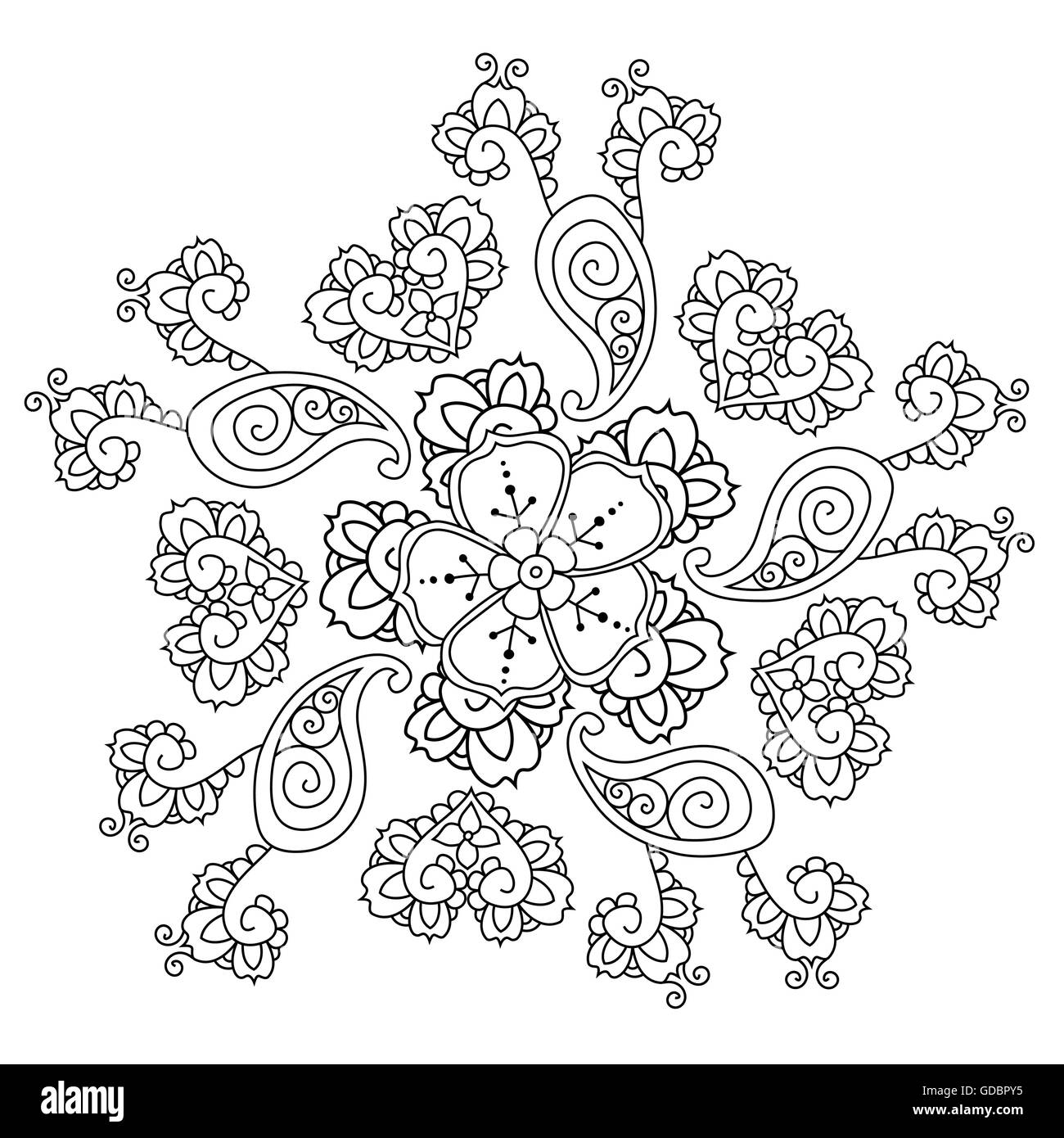 Mandala mendie. Vector illustration Illustration de Vecteur Mandala mendie. Vector illustration Illustration de Vecteur