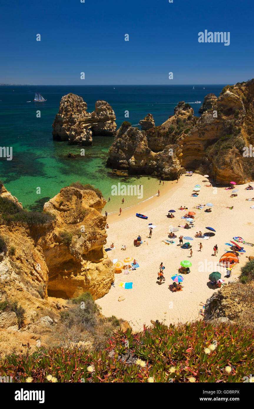 Praia do Camilo, Algarve, Portugal Banque D'Images