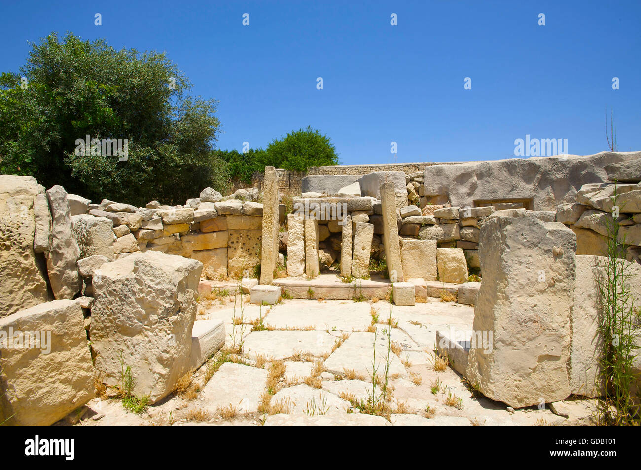 Temple de Tarxien, Malta Banque D'Images