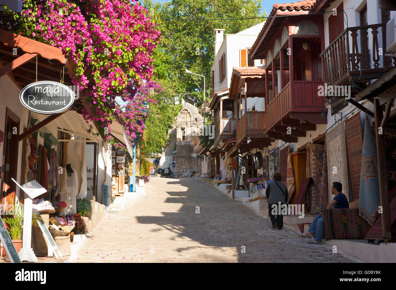 Vieille ville de Kas, Riviera turque, Turquie Banque D'Images