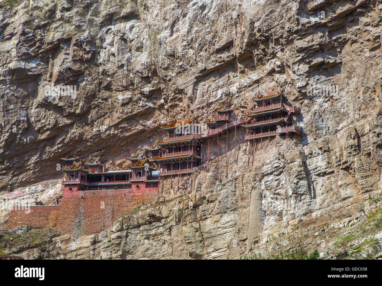 La Chine, Province du Shanxi, près de la ville de Hunyuan,Mt. Mlily,The Hanging Temple (Temple) Xuanhong Banque D'Images