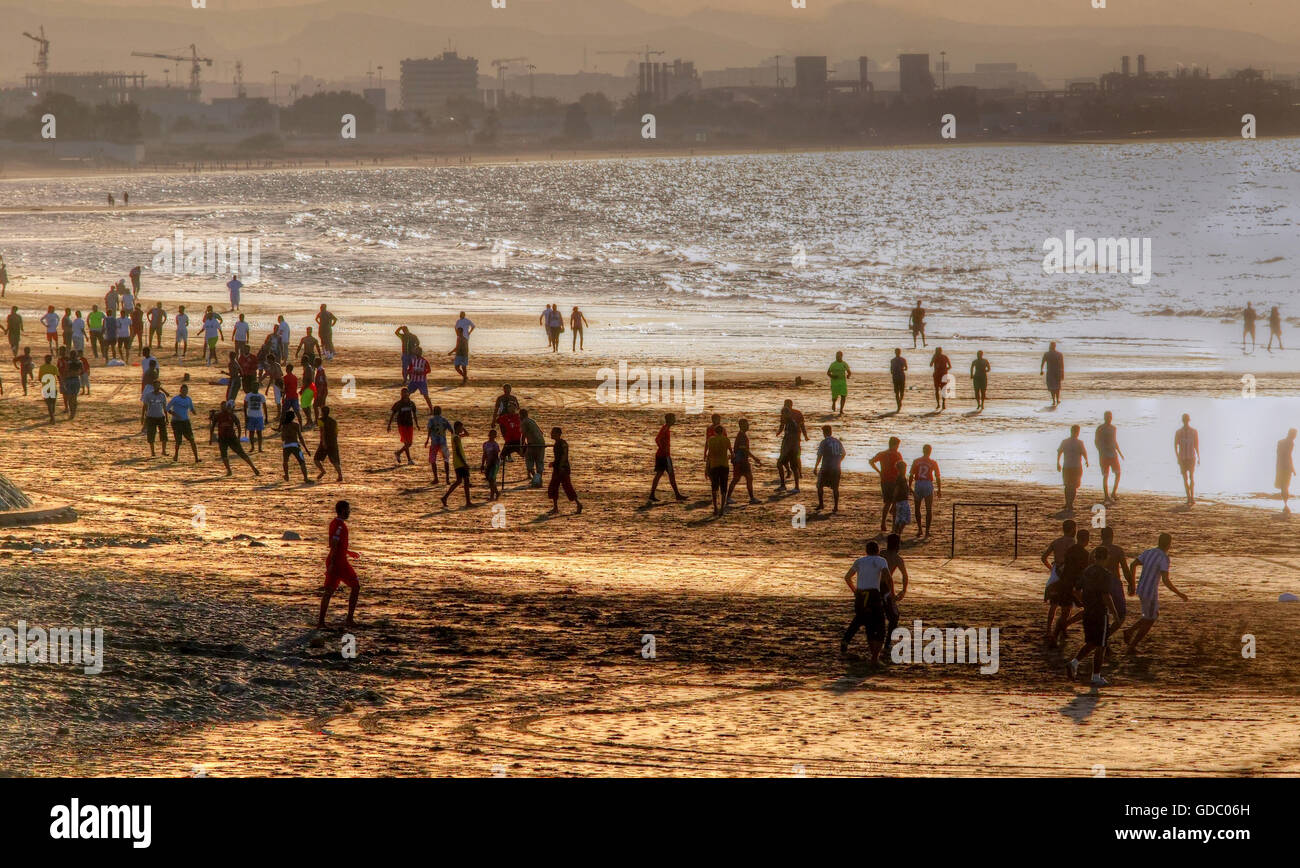 La plage, de la mer, de Muscat,les gens Banque D'Images