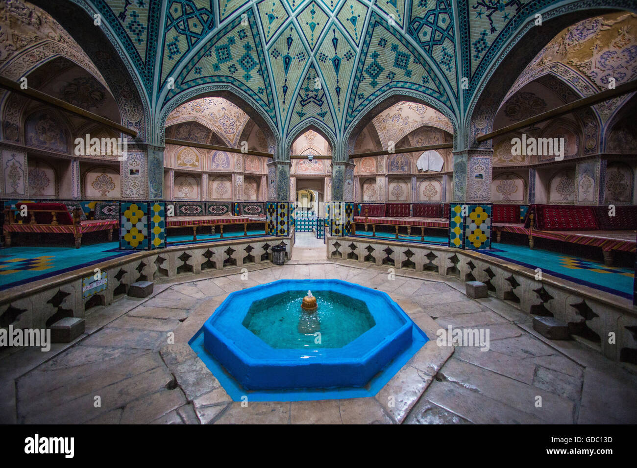 L'Iran Kashan,Ville,Hammam Sultan Ahmad Mir,(baignoire chambre), Banque D'Images