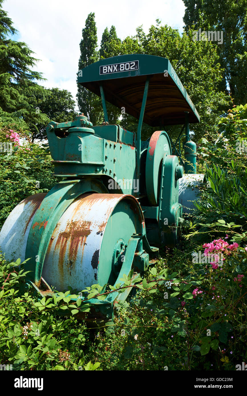 193610 Tonne Aveling DX Road Roller dans le parc de bien-être mineurs Bedworth Warwickshire West Midlands UK Banque D'Images