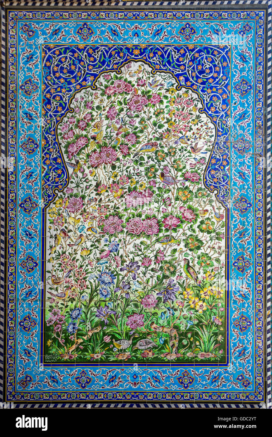 L'Iran Ispahan,Ville,Masjed-e Jame (mosquée du vendredi), l'UNESCO(w.h.),MOSAIC Banque D'Images