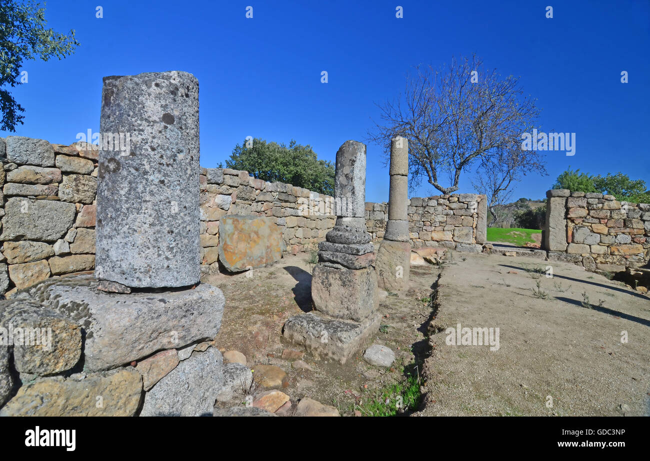 Les vestiges romains de Prazo dans le nord du Portugal près de la rivière Duro Banque D'Images